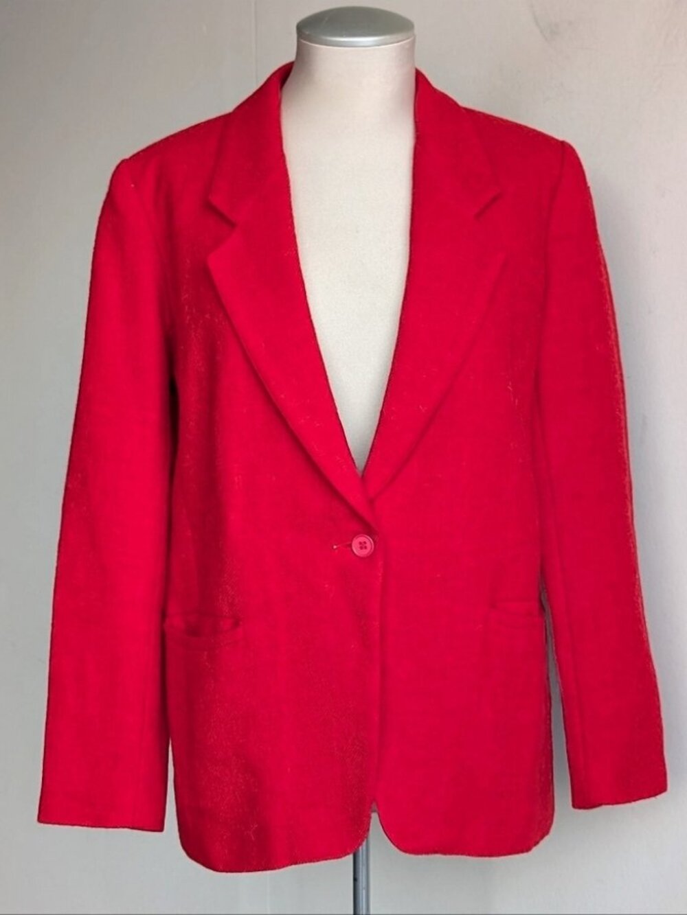 Ports Red Alpaca Wool Blazer Jacket